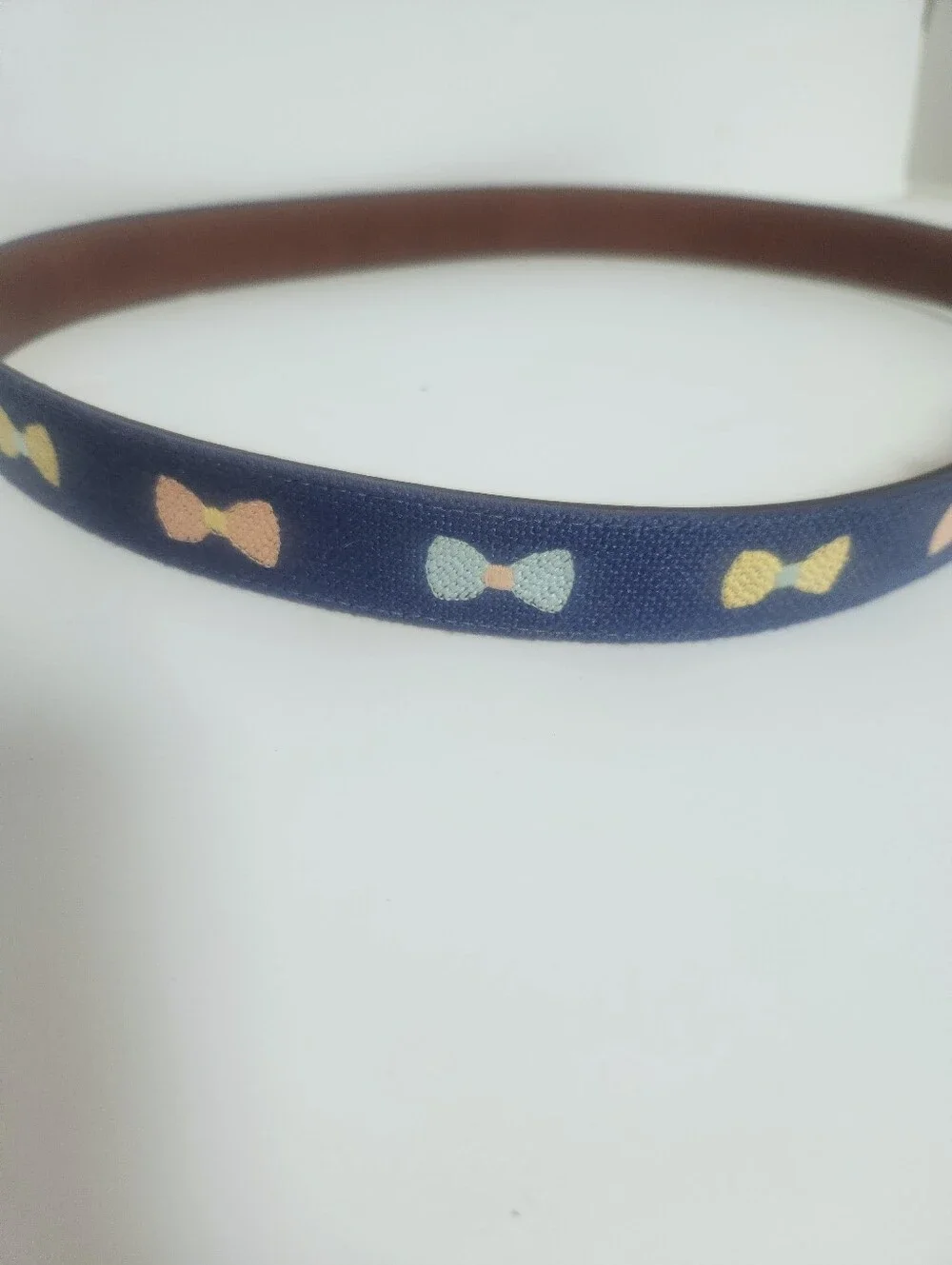 Tommy Bahama Needlepoint Belt Bowtie Large 38 40